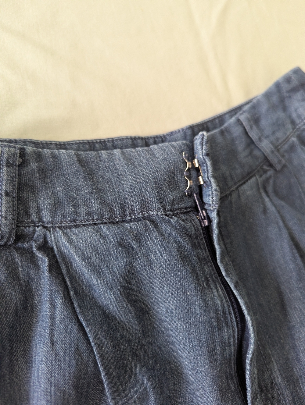 En Saison Anthropologie Denim Trousers Wide Leg And High Rise - Picture 7 of 11